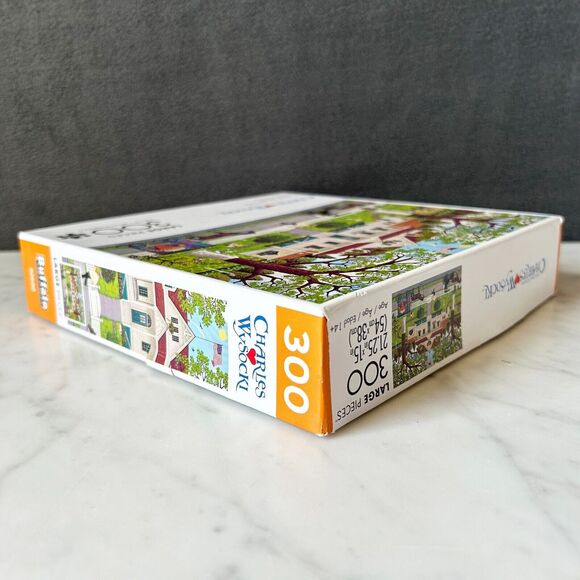 Charles Wysocki Ice Cream and Hopscotch 300 Large Pieces Buffalo Puzzle-Complete - Picture 7 of 9